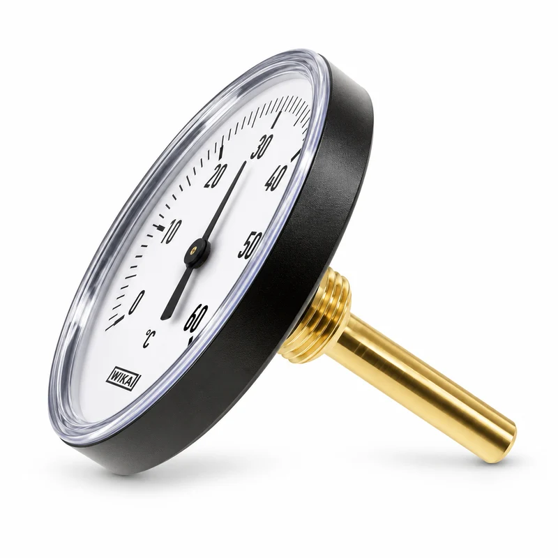 WIKA Bimetallthermometer KU waagerecht Ø 100mm | 0-120° | 100mm lang